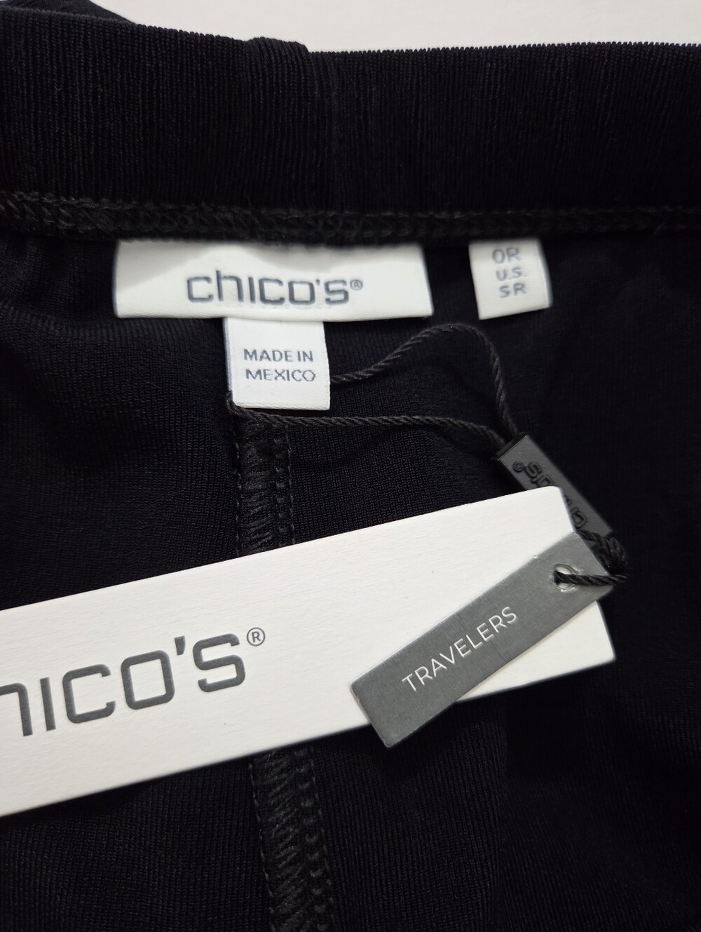 NWT Chico's Travelers No Tummy Pants Black Size Small Travel Friendly Slinky - Picture 6 of 8